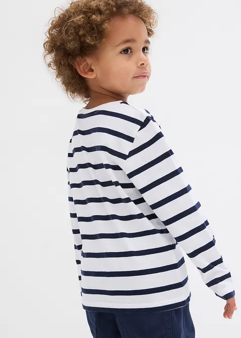 Tričko s dlouh&yacute;m ruk&aacute;vem, z čist&eacute; organick&eacute; bavlny (2 ks v balen&iacute;), bonprix