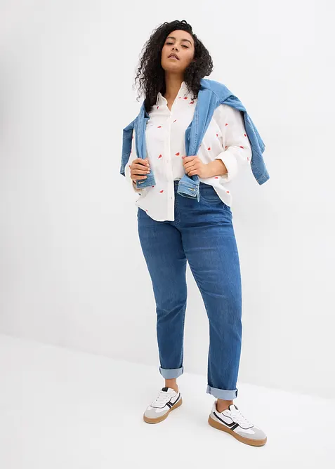 Mušelínová halenka se srdíčky, bonprix