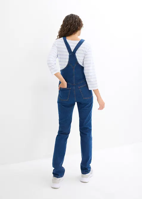 Těhotenské kalhoty s laclem s nastavitelnou šířkou přes bříško, Straight Leg, bonprix