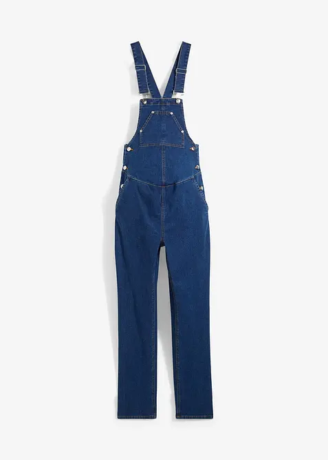 Těhotenské kalhoty s laclem s nastavitelnou šířkou přes bříško, Straight Leg, bonprix