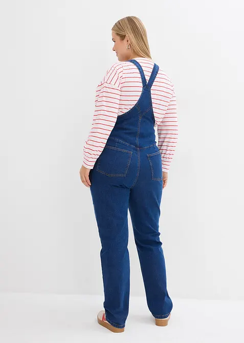 Těhotensk&eacute; kalhoty s laclem s nastavitelnou &scaron;&iacute;řkou přes bř&iacute;&scaron;ko, Straight Leg, bonprix