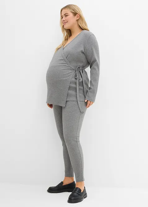 Těhotenské zavinovací triko a pohodlné legíny (2dílná souprava), bonprix