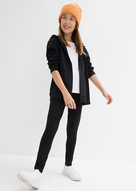 Legíny z elastické směsi s organickou bavlnou (3 ks v balení), bonprix