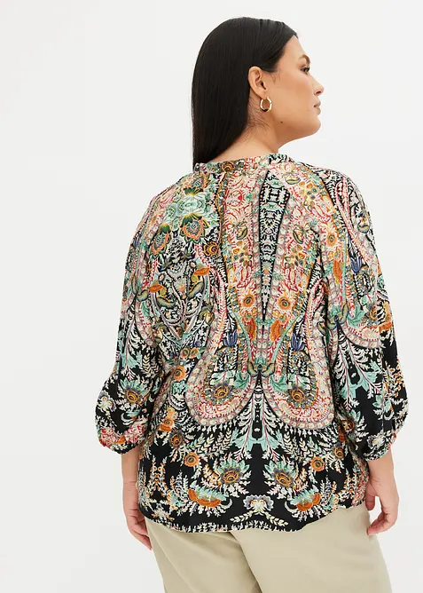 Tuniková halenka ze splývavého saténu, bonprix