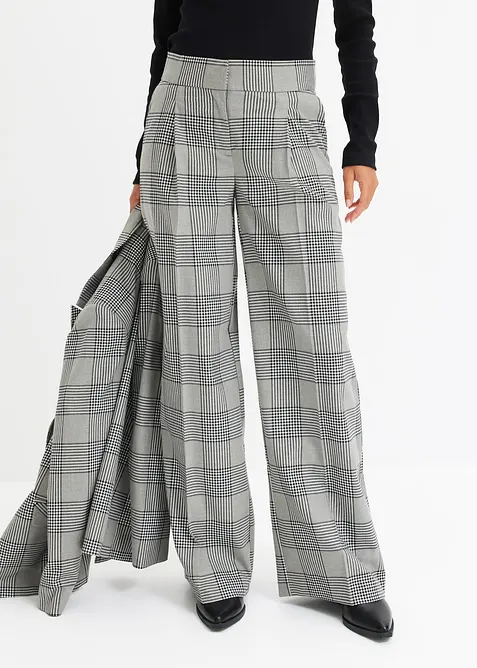 Kostkované kalhoty Marlene, bonprix