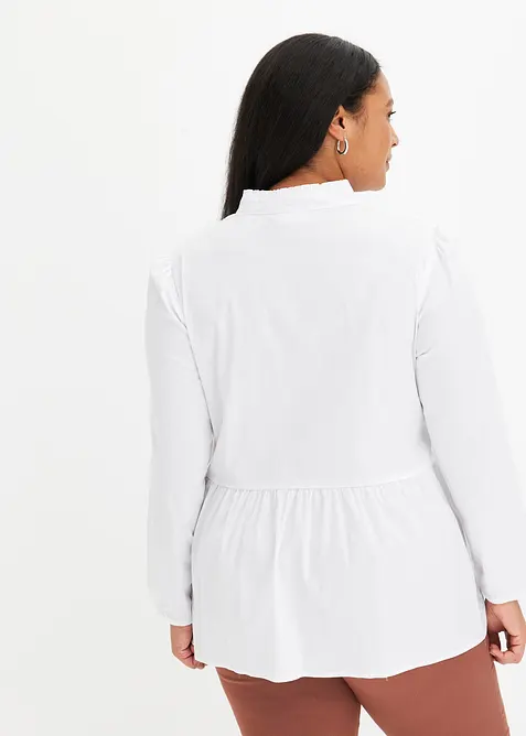 Dlouh&aacute; halenka s nařasen&iacute;m, bonprix