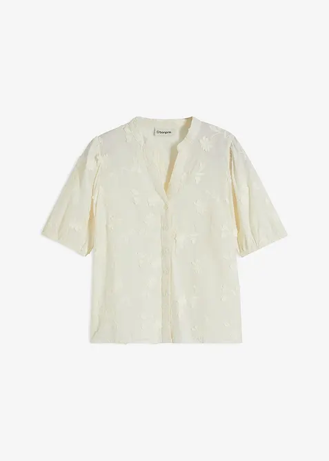 Halenka s krátkým rukávem, z čisté bavlny, bonprix