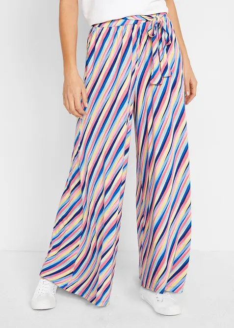 Žerzejové kalhoty Palazzo z měkké směsi s viskózou, bonprix