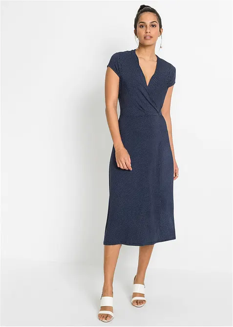 Midi šaty z viskózové směsi, bonprix