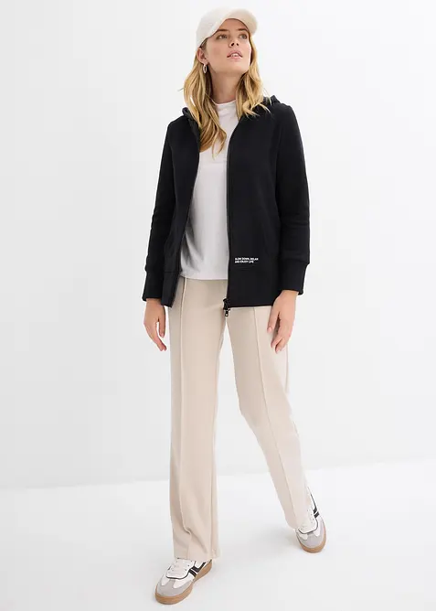 Mikina na zap&iacute;n&aacute;n&iacute;, z měkk&eacute; bavlněn&eacute; směsi, bonprix