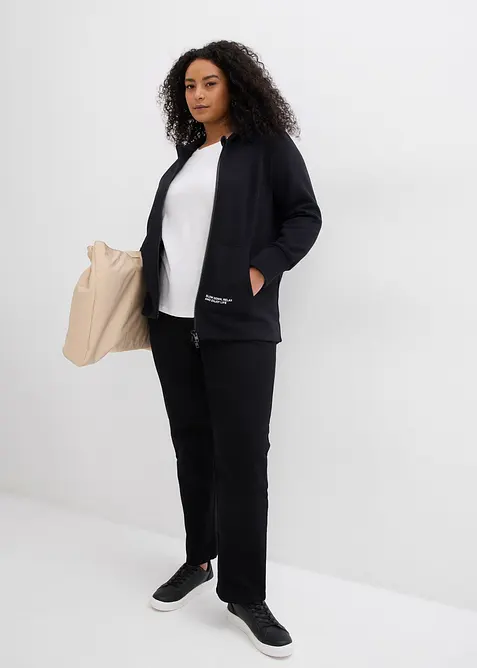 Mikina na zap&iacute;n&aacute;n&iacute;, z měkk&eacute; bavlněn&eacute; směsi, bonprix