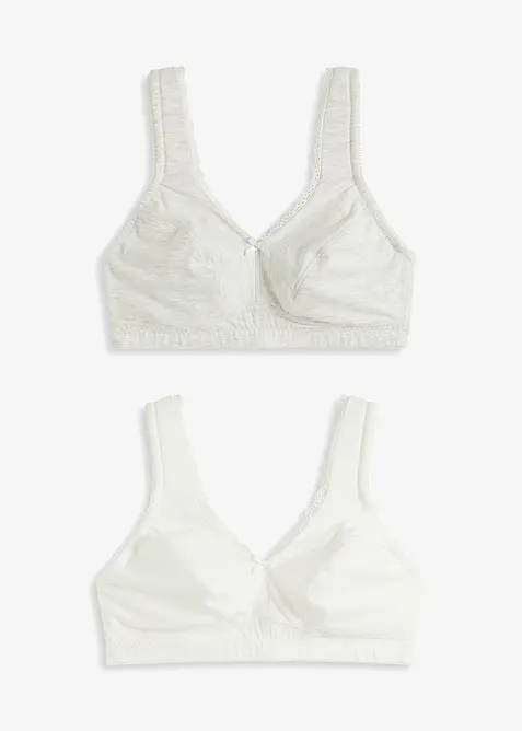 Zmen&scaron;ovac&iacute; podprsenka bez kostic, s organickou bavlnou (2 ks v balen&iacute;), bonprix