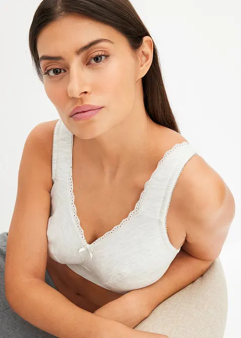 Zmen&scaron;ovac&iacute; podprsenka bez kostic, s organickou bavlnou (2 ks v balen&iacute;), bonprix