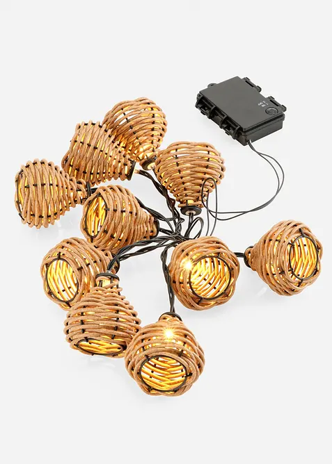 Světeln&yacute; řetěz s ratanov&yacute;m v&yacute;pletem, bonprix