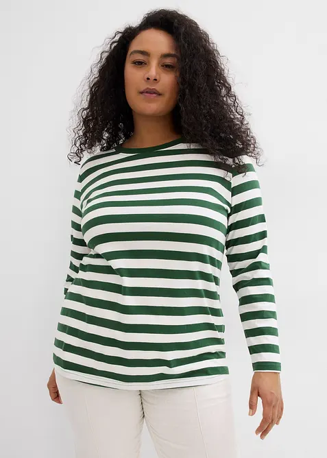 Pruhované triko z čisté organické bavlny, bonprix