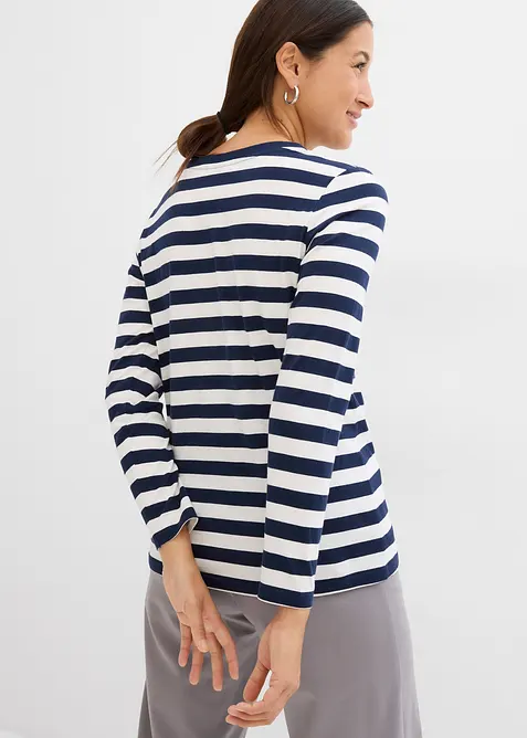 Pruhovan&eacute; tričko z čist&eacute; organick&eacute; bavlny, bonprix