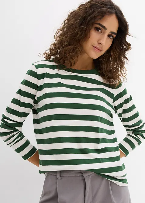 Pruhované triko z čisté organické bavlny, bonprix