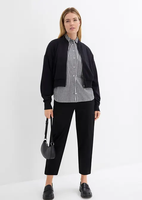 Kalhoty bez zapínání, z bavlněné směsi, bonprix