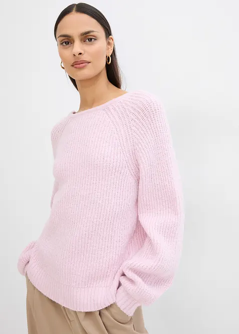 Oboustranný pletený kabátek s mašličkami, bonprix