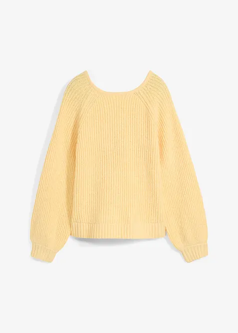 Oboustranný pletený kabátek s mašličkami, bonprix