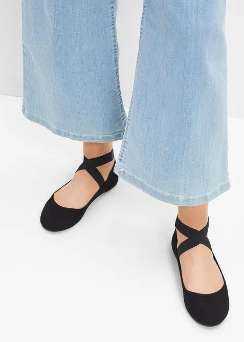 Baleríny s elastickými řemínky, bonprix