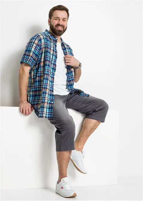 Košile s krátkým rukávem, ze seersuckeru z čisté bavlny, bonprix