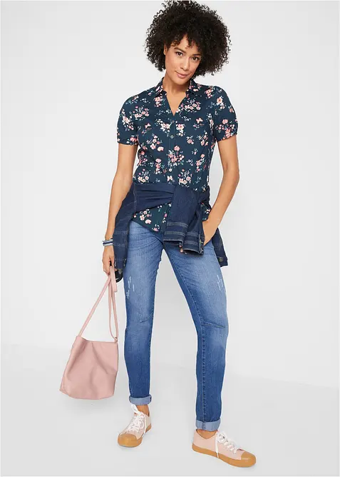 Halenka s potiskem, kr&aacute;tk&eacute; ruk&aacute;vy, bonprix