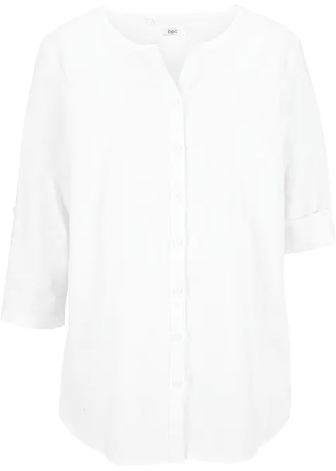 Halenka se lnem, 3/4 ruk&aacute;v, bonprix