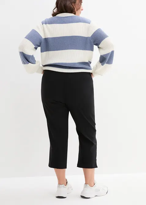 7/8 bengalínové kalhoty s pohodlným pasem, bonprix