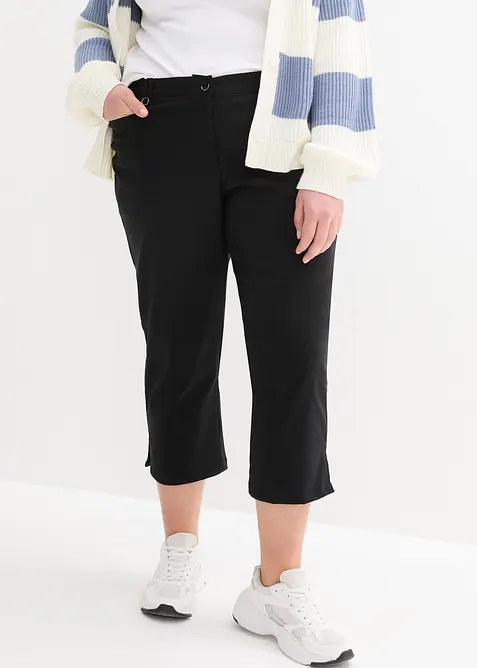 7/8 bengalínové kalhoty s pohodlným pasem, bonprix