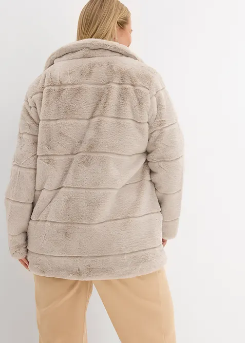 Hebká těhotenská/nosicí bunda z umělé kožešiny, bonprix