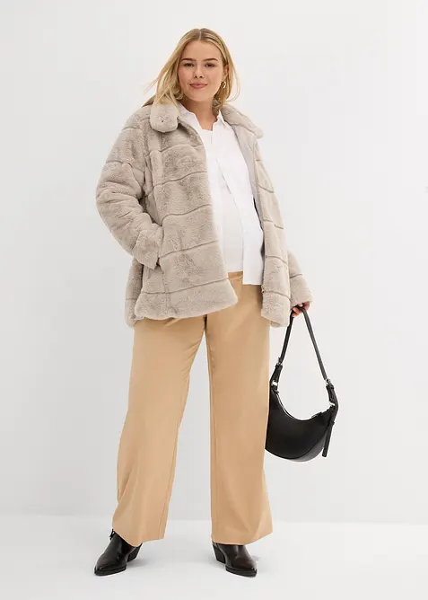 Hebká těhotenská/nosicí bunda z umělé kožešiny, bonprix