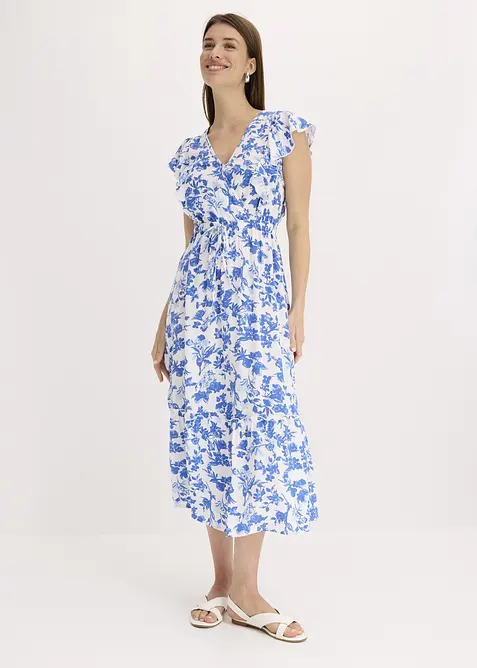 Midi šaty ze splývavé viskózy, bonprix