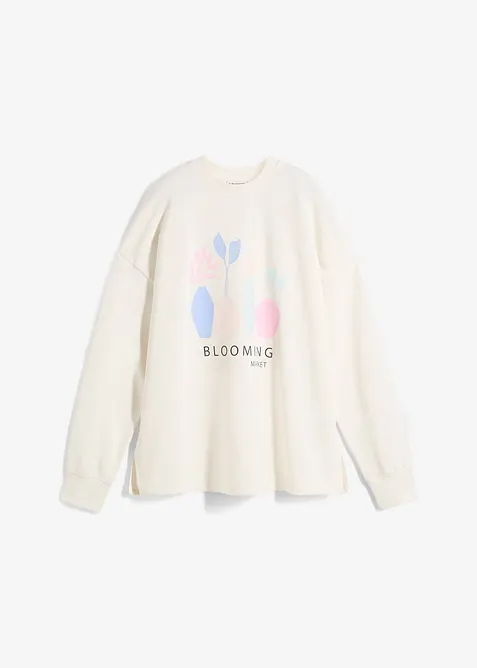 Oversize mikina z bavlněné směsi, bonprix