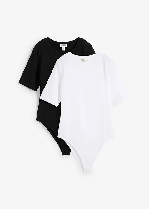 Body s krátkým rukávem (2 ks v balení), bonprix