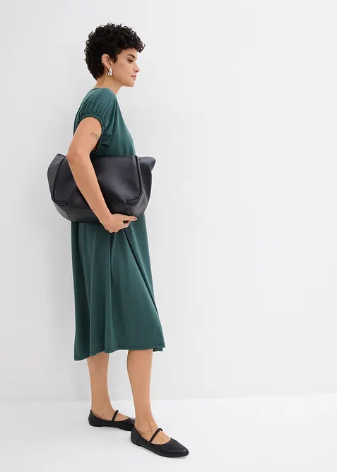 Žerzejov&eacute; &scaron;aty s v&yacute;střihem do V, z visk&oacute;zov&eacute; směsi, bonprix