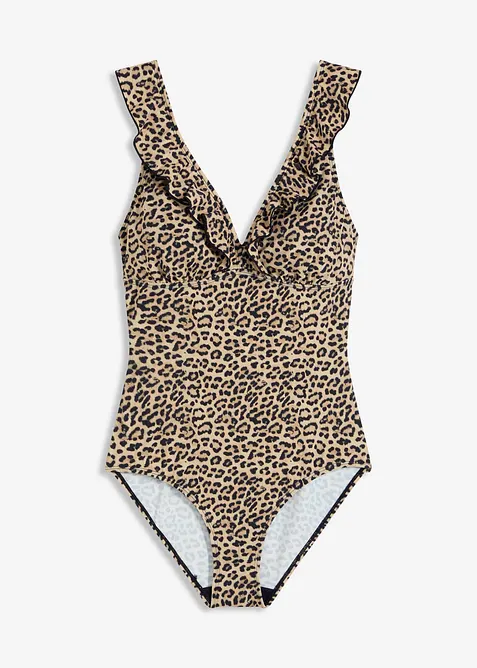 Jednodílné plavky s volány, bonprix