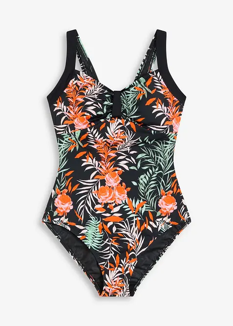 Stahovací jednodílné plavky se středním tvarujícím efektem, bonprix