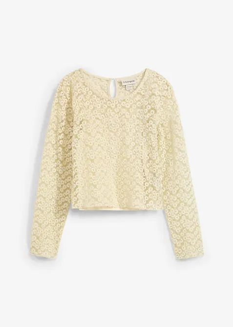 Krajková halenka s žerzejovým top (2dílná souprava), bonprix