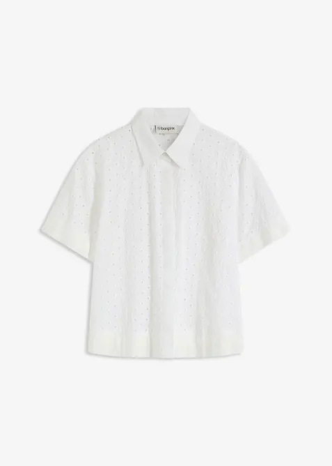 Halenka s dírkovanou výšivkou, bonprix