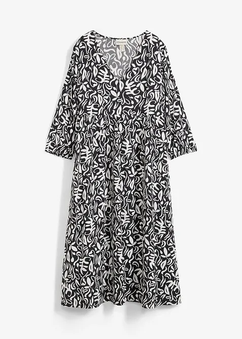 Šaty v midi délce, ze splývavé viskózy, bonprix