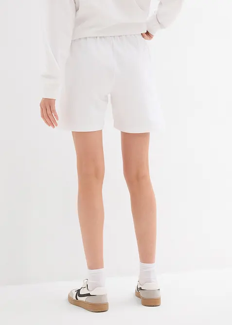 Šortky z teplákoviny s výšivkou, bonprix