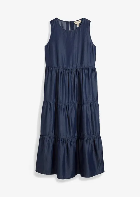 Midi šaty z hladkého lyocelu, bonprix