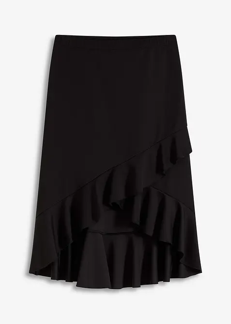 Žerzejová sukně s volány, bonprix