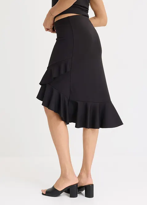 Žerzejová sukně s volány, bonprix