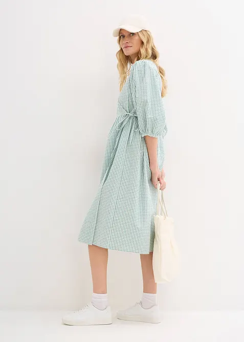 Zavinovací šaty ze strukturovaného materiálu, bonprix