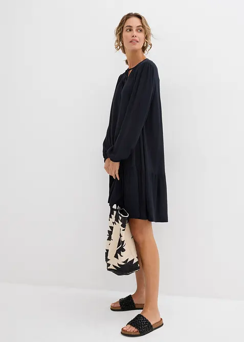 Tunikové šaty ze splývavé viskózy, bonprix