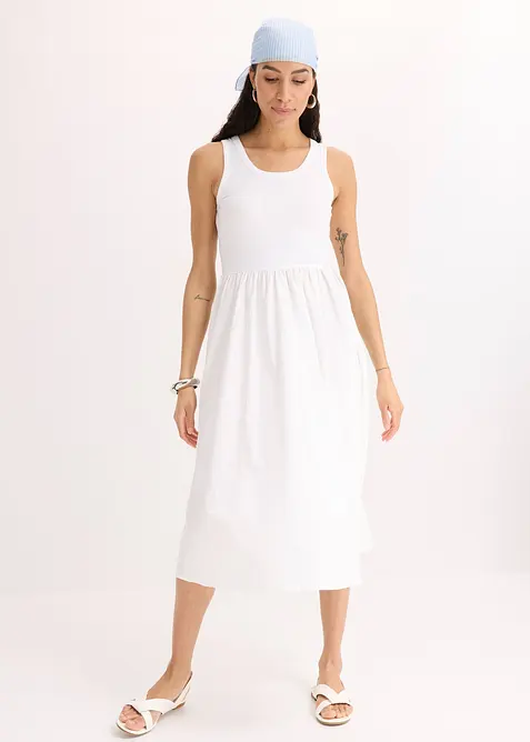 Žerzejové šaty ze směsi materiálů, bonprix