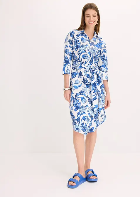 Košilové šaty z bavlněné směsi, bonprix