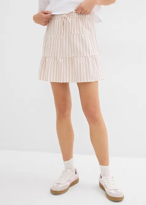 Stupňovitá sukně ze vzdušné lněné směsi, bonprix